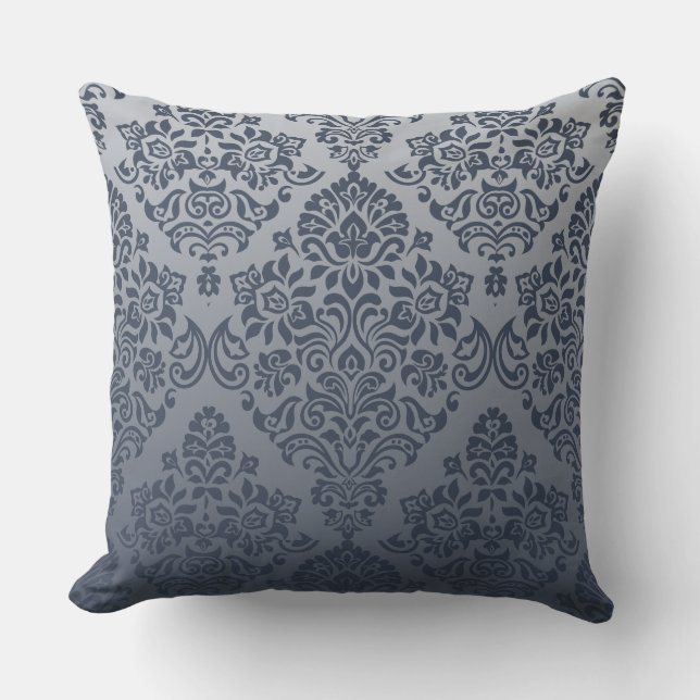 Coussin Motif damassé floral élégant orné (Recto)