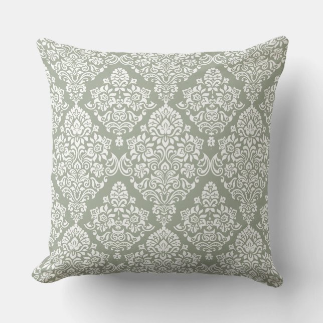Coussin Motif damassé royal classique et élégant (Recto)