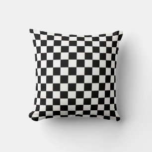Coussin Motif damier noir et blanc
