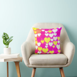 Coussin Motif d'amour du coeur coloré