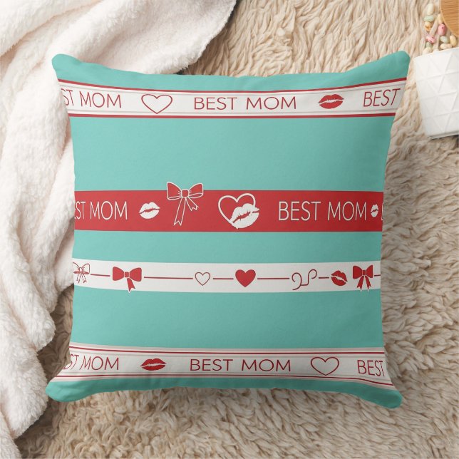 Coussin Motif d'amour pour la meilleure maman de l'art pop (Couverture)