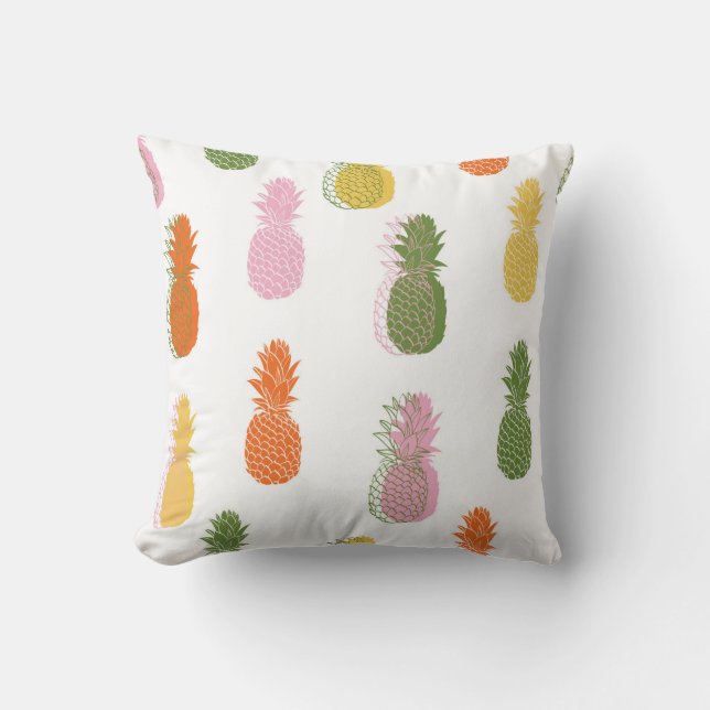 Coussin Motif d'ananas vibrant (Recto)