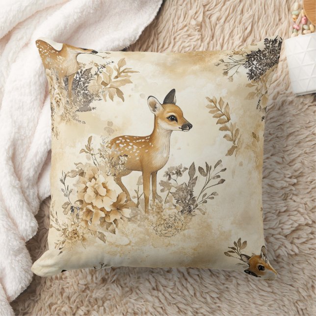 Coussin Motif d'animal de faon de forêt (Couverture)