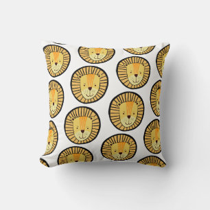 Coussin Motif d'animal de jungle lion pour enfants