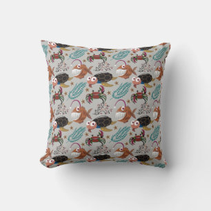 Coussin Motif d'animaux aquatiques   vie sous-marine en me