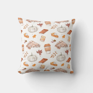 Coussin Motif d'aquarelle confortable Autumn Essentials