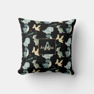 Coussin Motif d'aquarelle Cute Dinosaur