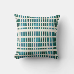 Coussin Motif d'aquarelle en vert