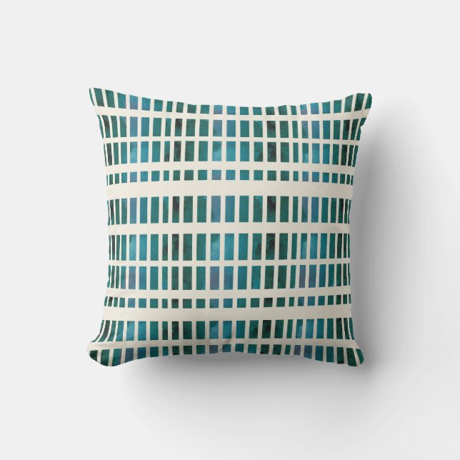 Coussin Motif d'aquarelle en vert (Recto)
