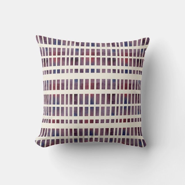 Coussin Motif d'aquarelle en violet (Recto)