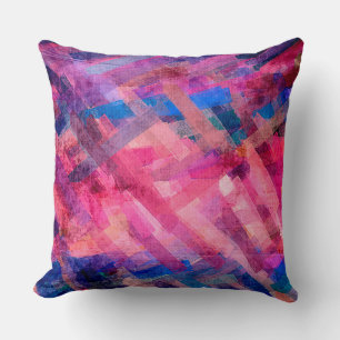 Coussin Motif d'aquarelle multicolore Abstrait #3
