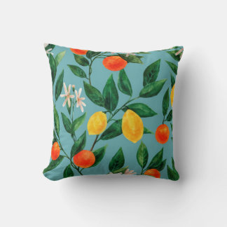 Coussin Motif d'aquarelle transparente. Un ornement fait d