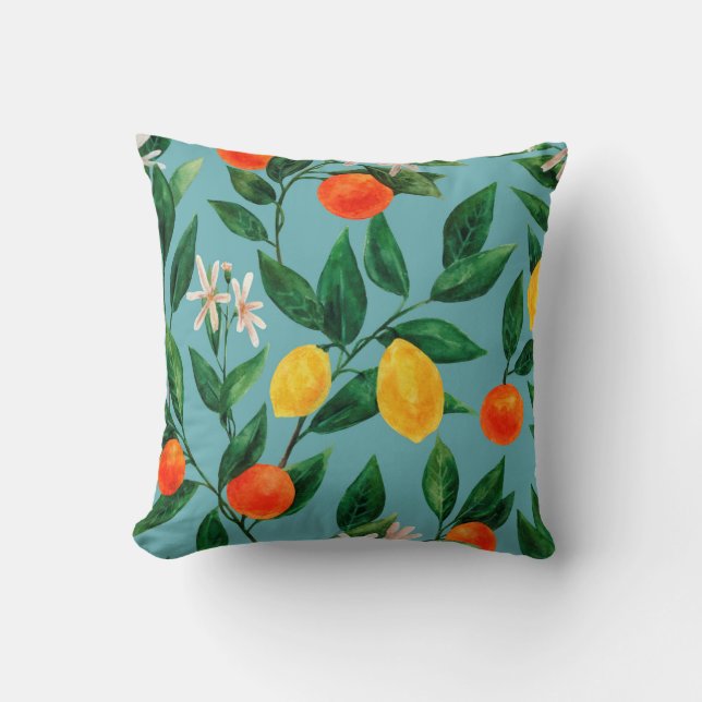 Coussin Motif d'aquarelle transparente. Un ornement fait d (Recto)