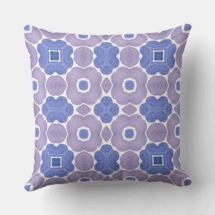 Coussin Motif d'aquarelle violet et bleu