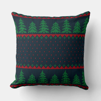 Coussin Motif d'arbre de Noël sans couture