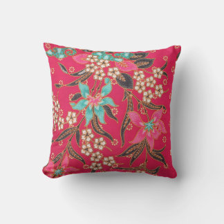Coussin Motif d'art batik indonésien