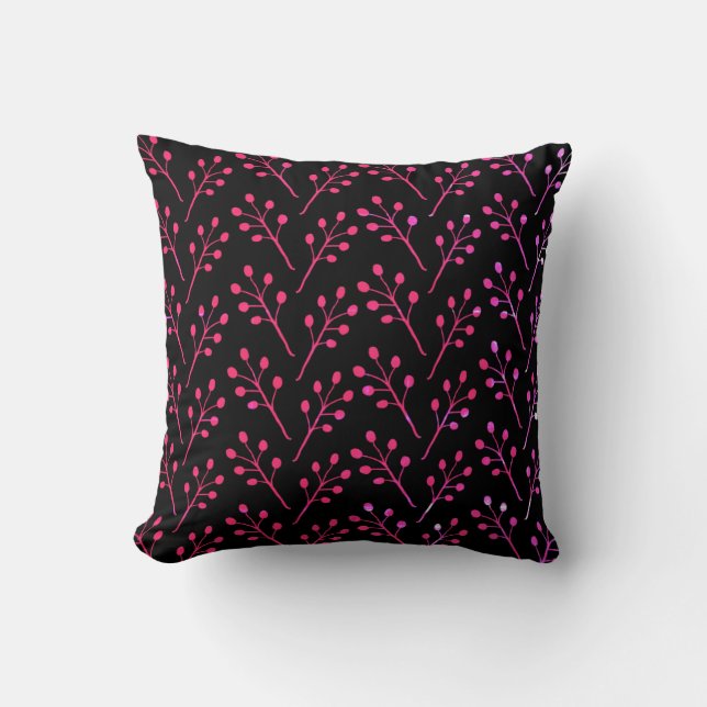 Coussin Motif d'art botanique minimal (Recto)