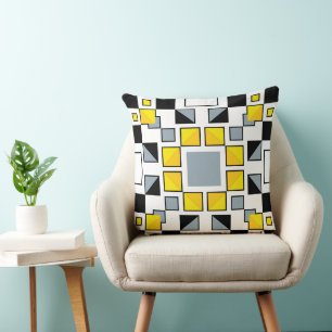 Coussin Motif d'art de courtepointe géométrique moderne