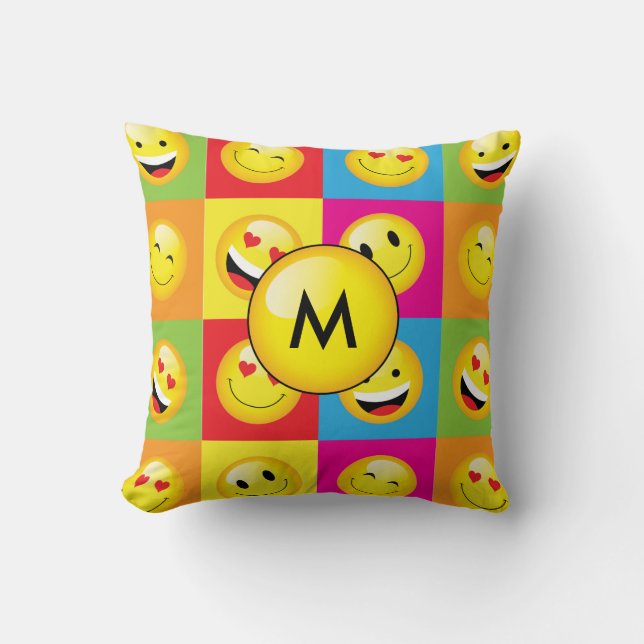 Coussin Motif d'art Emoji (Recto)