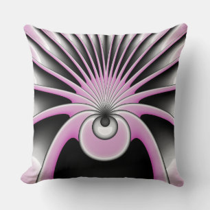 Coussin Motif d'art fractal Abstrait moderne