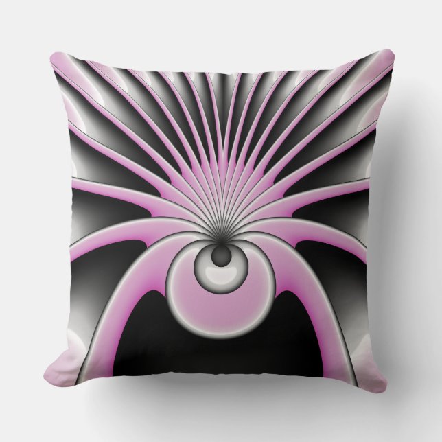 Coussin Motif d'art fractal Abstrait moderne (Recto)