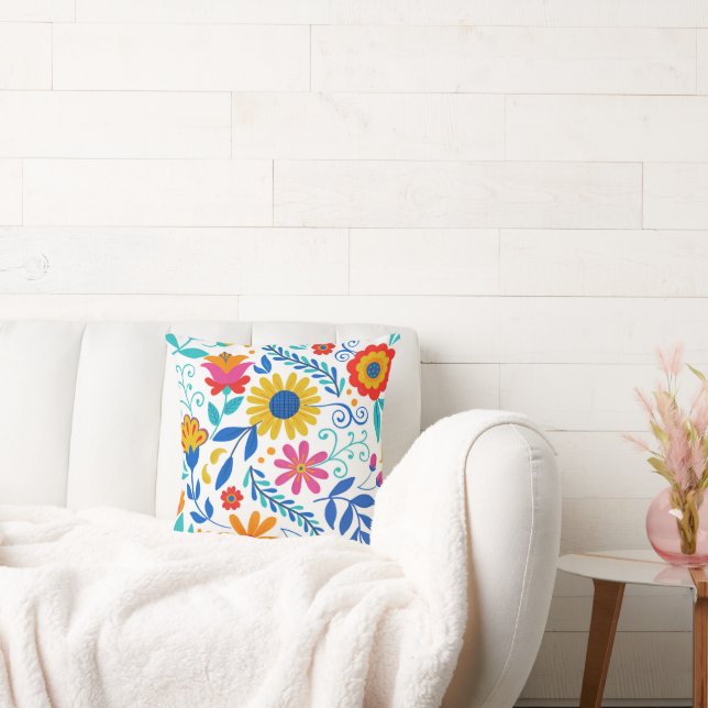 Coussin Motif d'art populaire mexicain (Canapé)