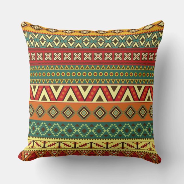 Coussin Motif d'art populaire mexicain (Recto)
