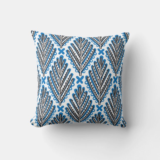 Coussin Motif d'art populaire sans couture scandinave avec (Recto)