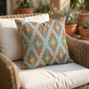 Coussin Motif d'art tribal natif moderne rustique pour cab