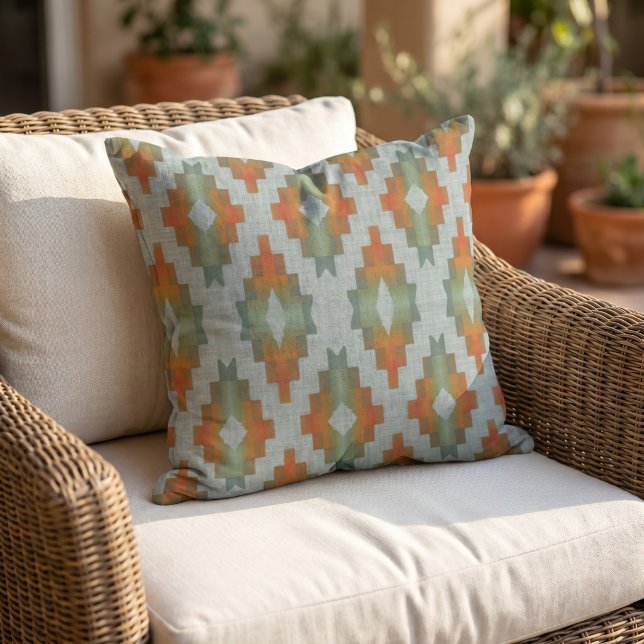 Coussin Motif d'art tribal natif moderne rustique pour cab (Créateur téléchargé)