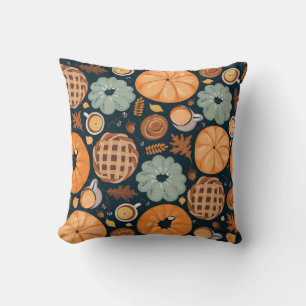 Coussin Motif d'automne mignon et transparent arrière - pl