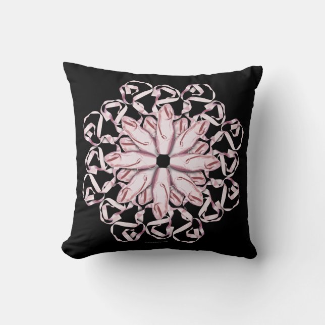 Coussin Motif de ballet (rose) (Recto)