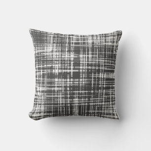 Coussin Motif de bande Abstrait contemporain gris espace