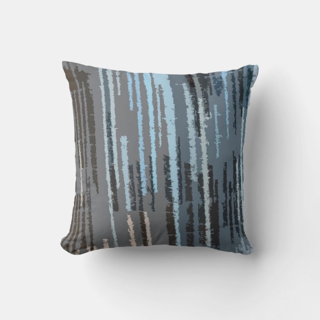 Coussin Motif de bande multicolore tonique Terre (Recto)
