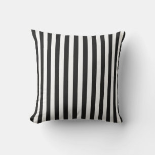Coussin Motif de bande noir et blanc