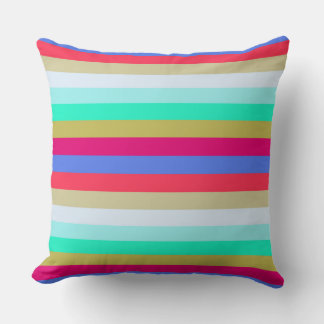 Coussin Motif de bandes colorées rétro #32