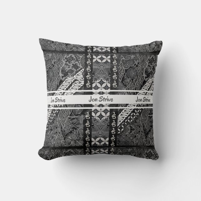 Coussin Motif de BATIK moderne (Recto)