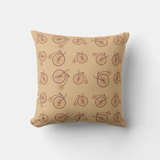Coussin Motif de bicyclette rétro (Recto)