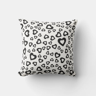 Coussin Motif de Black Hearts