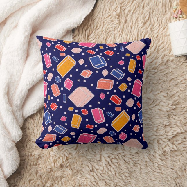Coussin Motif de bloc coloré Dessin Salle pour enfants (Couverture)