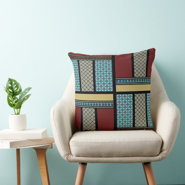 Coussin Motif de bloc mexicain 1 (Chaise)