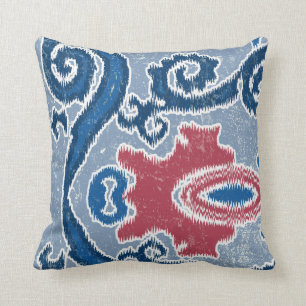 Coussin Motif de Bohème moderne audacieux du tribal IKAT