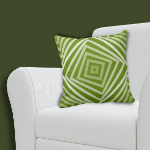 Coussin Motif de boîte en spirale verte d'été