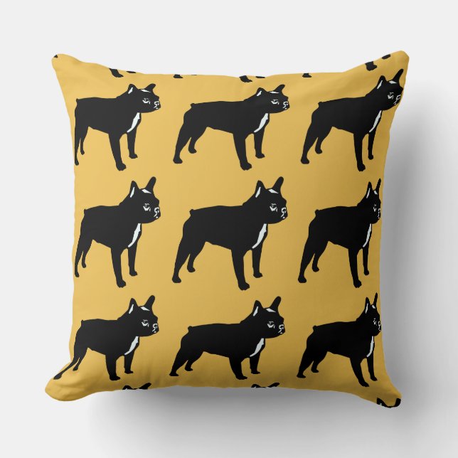 Coussin Motif de Bouledogue Français (Recto)