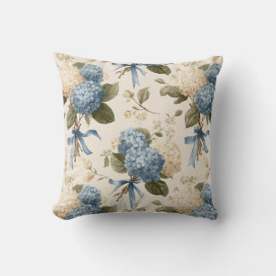 Coussin Motif de bouquet d'hortensias vintage