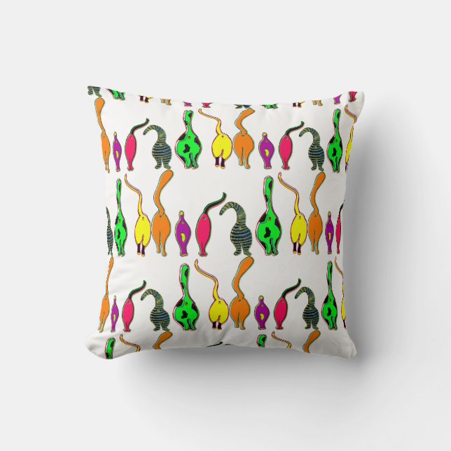 Coussin Motif de boutons de chats colorés (Recto)