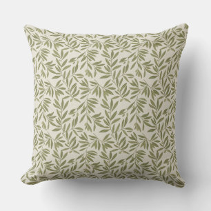Coussin Motif de branche d'olive minimal