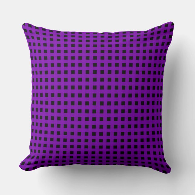 Coussin Motif de brasage noir violet (Recto)