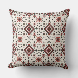 Coussin Motif de broderie diamant folklorique sans couture