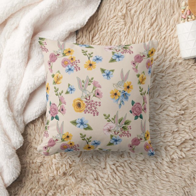 Coussin Motif de broderie florale BUGS BUNNY™ (Couverture)